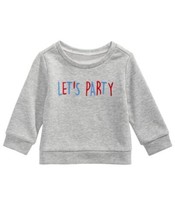 First Impressions Infant Girls Metallic Sweatshirt,6-9 Months,Heather St... - $22.32
