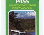 Kiwi Coach Pass Brochure Mount Cook Line New Zealand Unlimited Coach Tra... - $17.82