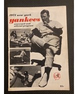 1971 NEW YORK YANKEES SCORECARD (vs Detroit Tigers) &amp; OFFICIAL PROGRAM - $10.85