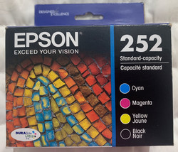 Epson 252 Ink Set T252120-BCS T252120 & T252520 Exp 2024+ OEM Sealed Retail Box - $29.98