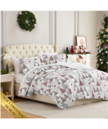 Merry and Bright Lightweight Christmas Cali King Quilt Set Cottagecore NEW - $116.35