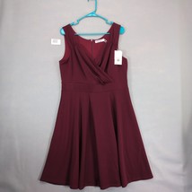 NWT Grace Karin Sz XL Burgundy Wrap V-Neck Midi Dress, Sleeveless Fit &amp; ... - $39.00