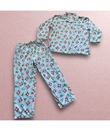 Nordstrom Pajamas Set Womens M Christmas Tree Reindeer All Over Print Fl... - $18.49