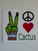 Peace Love Cactus Succulent Bumper Sticker Window Decal NEW 4&quot;x4&quot; UV Resistant   - £3.98 GBP