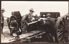 WWI Soldiers During Artillery Practice RPPC - Real Photo Postcard #313D - £19.46 GBP