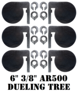 6&quot;x3/8 AR500 Steel Shooting Reactive Targets Dueling Tree Paddles DIY An... - $147.50