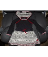 BURT’S BEES BABY GRAY/MAROON/WHITE HOODED LS DRESS SIZE 12 MONTHS GIRL&#39;S... - $446.09 MXN
