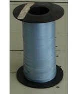 Nice Large Roll of Ribbed Curling 3/16&quot; Ribbon, VG CND GREAT Pastel Blue... - $9.46 CAD