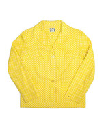 Vintage Sears Jacket Womens S Yellow JR Bazaar Polka Dot Shirt Blouse 80... - $16.34