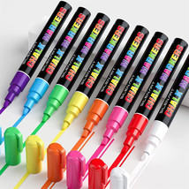8X Erasable Liquid Chalk Markers Pens For Ad Blackboard Black Signs Chal... - £20.53 GBP