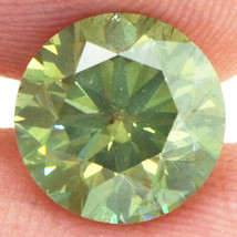 Round Shape Diamond Fancy Green Color SI1 Loose Certified Enhanced 2.50 Carat - £2,070.50 GBP