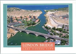 Aerial View Postcard London Bridge Lake Havasu City Arizona - £5.85 GBP