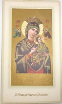 Vintage S. Maria De Perpetoo Soccursu Catholic Prayer Card 1960 - $1.99