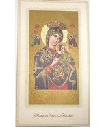 Vintage S. Maria De Perpetoo Soccursu Catholic Prayer Card 1960 - $1.99