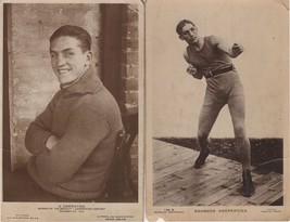Georges Carpentier 1930s Boxing WW1 Pilot 2x Antique Worn Postcard s - £19.97 GBP