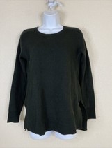 Athleta Womens Size XS Black Waffle Knit Round Neck Sweater Long Sleeve - £5.55 GBP