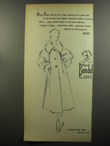 1953 Henri Bendel Coat Ad - Young-Timers find all the virtues expected - $18.49