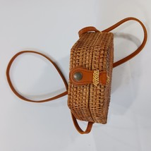 Hexagonal Shaped Natural Handwoven Rattan Lady Women's Bag  image 4