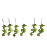 Set Of 6 Green Seahorses Ocean Marine Beach Wall Hanging Decor Tree Orna... - $62.87 CAD