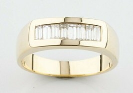 14k Yellow Gold Plaque Diamond Ring TDW = 0.60 ct Size 9.5 - £825.16 GBP