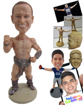 Personalized Bobblehead Muscular Spartan In A Warrior Costume - Super Heroes &amp; M - £71.70 GBP