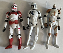 Hasbro Star Wars Revenge of the Sith Clone Trooper Commander 3.75&quot; Figures - £19.31 GBP