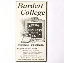 Burdett Business College 1897 Advertisement Victorian Boston School ADBN1A7 - $368.12 MXN