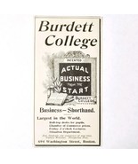 Burdett Business College 1897 Advertisement Victorian Boston School ADBN1A7 - $19.99
