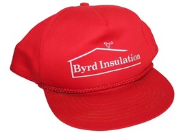 Trucker Baseball Hat Byrd Insulation Red Rope Trim Snapback - $8.79