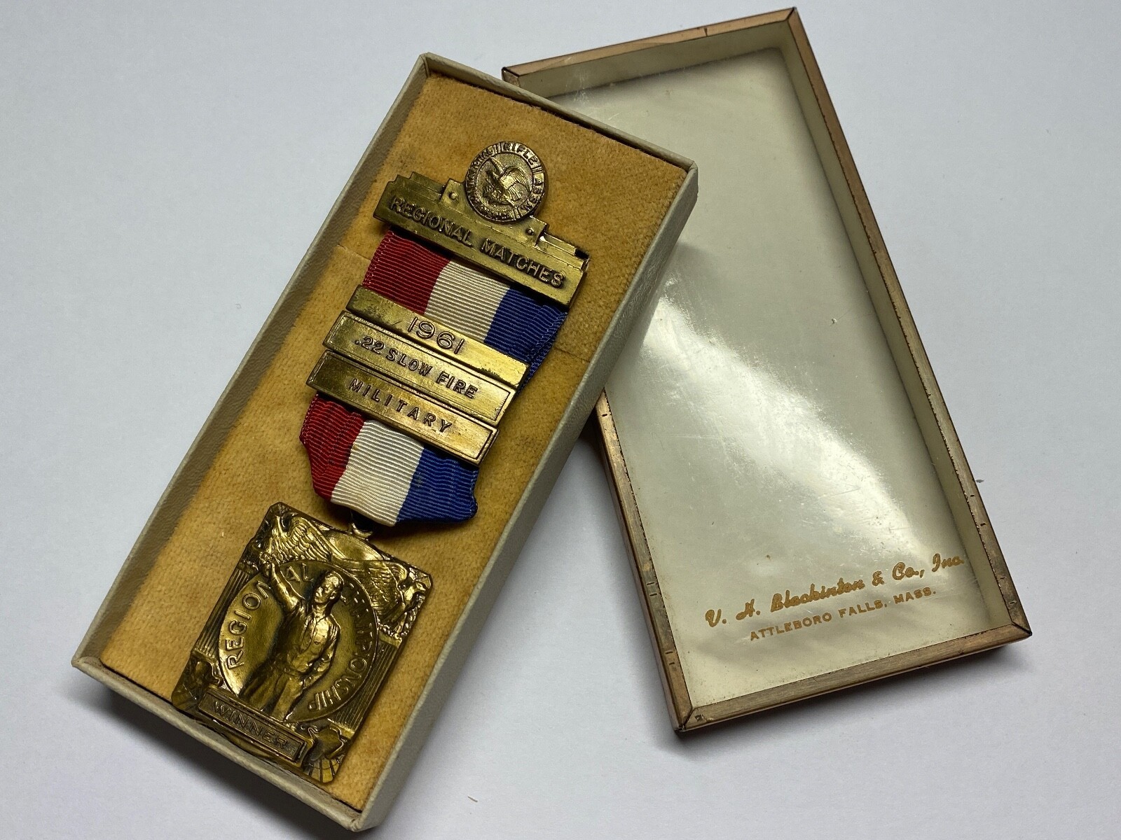 1961, NRA, REGIONAL MATCHES, .22 SLOW FIRE, MILITARY, MEDAL, BLACKINTON Item image 3