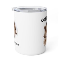 funny cat coffee Insulated Coffee Mug, 10oz animal lovers gift customs too - £26.13 GBP