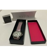 Avon Quartz Watch Classic Round MOP Look Face Second Hand Pastel Purple ... - £14.90 GBP