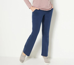 Denim &amp; Co. Active  Duo Stretch Boot Pants- NAVY, 3X - £17.28 GBP