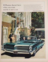 1965 Print Ad The 1966 Pontiac Bonneville Wide Track Ride V-8 Engines - $22.30