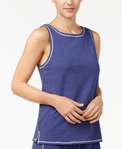 Nautica Womens Plus Size Brushed Jersey Pajama Tank Top Color Navy Heather 3X - £24.93 GBP