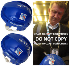 Wayne Gretzky signed New York Rangers Mini Hockey Helmet proof COA autog... - $841.49