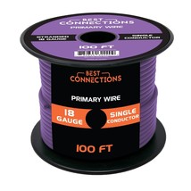 18 Gauge Car Audio Primary Wire (100FtPurple) Remote, Power/Ground Electrical - £17.29 GBP