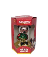 Vtg 2000 Disney Mickey Mouse Christmas Ornament Blown Glass Energizer Gi... - $20.79