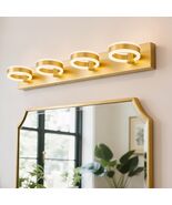 LED Gold Bathroom 4 Light Vanity 33" Fixture Modern Rotatable Lights Wal... - $96.97