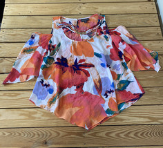 bold elements NWT $44 women’s floral open shoulder blouse size M Pink Floral D9 - £12.03 GBP