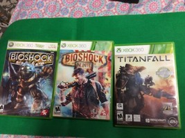 Lot Of 3 Games Bioshock &amp;  Bioshock Infinite Titanfall For XBOX 360 EUC Tested - £15.58 GBP