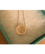 Tiffany &amp; Co 1837 Round Concave Slide Pendant Necklace Sterling Silver, ... - $4,896.21 MXN