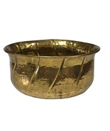 Vintage Hammered Brass Oval Planter Plant Bowl 11x9 Mid-Century Modern D... - $27.69