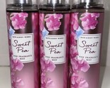 Bath &amp; Body Works SWEET PEA Fine Fragrance Mist Spray Splash Set 8oz. 3 ... - £23.63 GBP