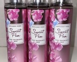 Bath &amp; Body Works SWEET PEA Fine Fragrance Mist Spray Splash Set 8oz. 3 ... - $30.21