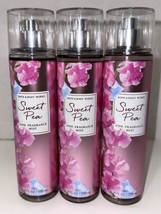 Bath &amp; Body Works SWEET PEA Fine Fragrance Mist Spray Splash Set 8oz. 3 Pack NEW - £23.89 GBP