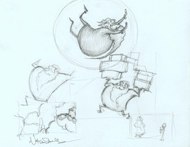 Nathan Szerdy Signed Original Art Santa Claus Prelim Sketch for Children&#39;s Book - £30.92 GBP