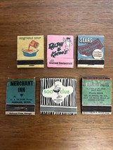 VTG Matchbooks Lot of 6 Random Pulled Assorted Advertising - Hunts, Sears, Cajun - £9.26 GBP