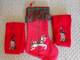 3 Pc. Collection (Stocking &amp; Towels) for the Christmas Holidays (#3872) - £12.01 GBP