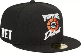 Detroit Pistons NBA Basketball Black 59Fifty New Era Hat Cap New Rare 7 1/2 - £33.60 GBP